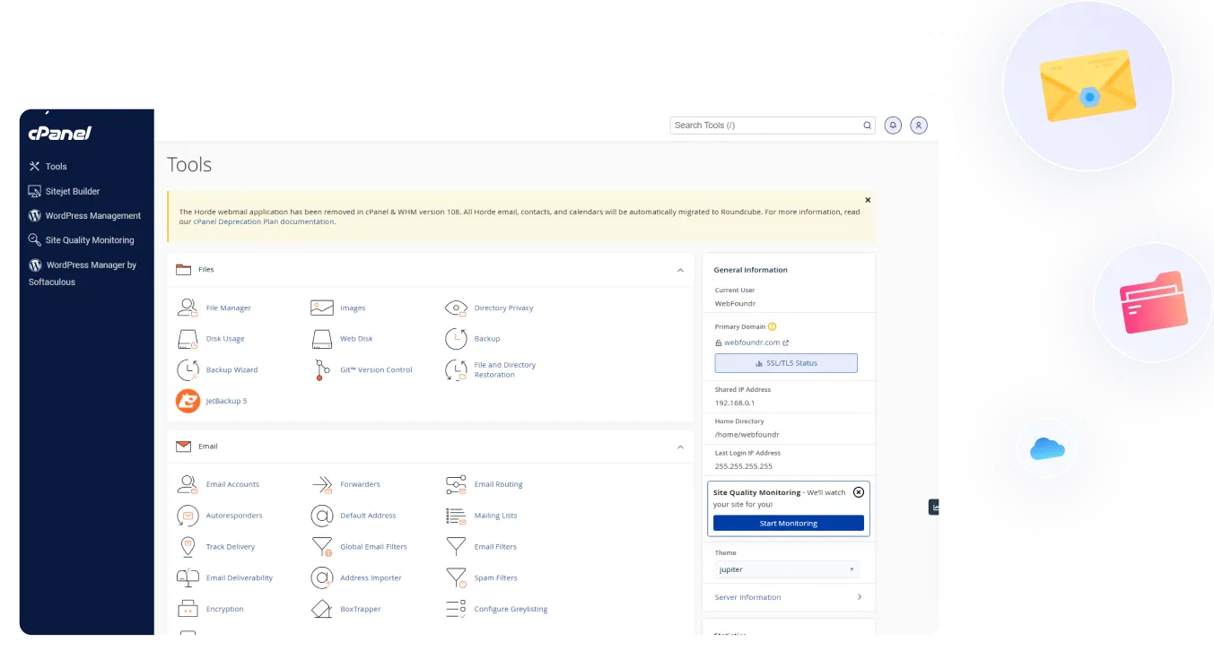 web hosting and maintenance services